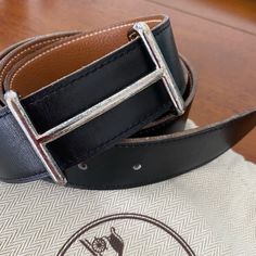 Limited Edition Slim H Belt By Hermes. Reversible So You Can Wear As A Brown Or Black Belt! Light Wear But In Great Shape :) H Belt, Hermes Belt, Hermes Accessories, Black Belt, Limited Editions, Black And Brown, Limited Edition, Women Accessories, How To Wear