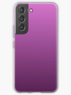 a purple phone case with two buttons on the front and back side, showing an image of