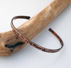 Oxidized Copper Roman Numeral Bracelet, Copper Gift for 7th or 22nd Anniversary, Date Bracelet 22nd Wedding Anniversary, Date Bracelet, Roman Numeral Bracelet, 22nd Anniversary, Copper Anniversary Gifts, Copper Anniversary, Copper Gifts, Oxidized Copper, Copper Style