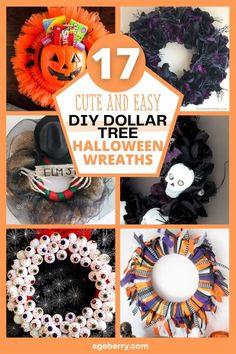 17 cute and easy diy dollar tree halloween wreaths