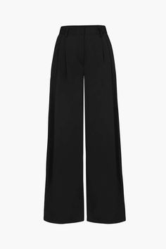 Black Bottoms Outfit, Black Loose Pants Outfit, Black Panta, Wide Black Pants, Black Pants Style, Loose Black Pants, Black Wide Pants, Black Loose Pants, Elegant Black Pants