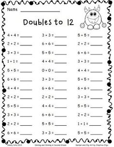 the printable worksheet for adding to two digit numbers is shown in black and white