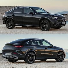 two side by side images of the new mercedes c - class