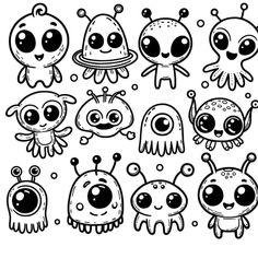 an image of cute cartoon aliens