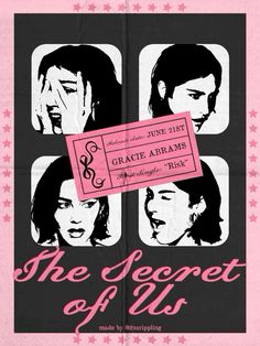 the secret of us movie poster with three women in pink, black and white colors