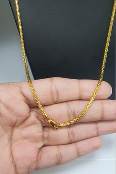 "22K Yellow Gold Men/Ladies Fancy Spiga Chain Necklace 22\" Inches Metal :22K Gold 916 Hallmarked Gold Weight -19.7 Grams Chain Width -2.3 MM Packaging : Elegant Box Shipping Free in UK Shipping World Wide : See Policy Payment : PayPal, Credit Card, Bank Transfer Returns Policy : 14 Days Hassle Free Returns for 100% Refund To try this item Or View More from our collections Please Visit Our North West London Showroom" Om Pendant, Gents Ring, Bank Transfer, Pure Silver, White Gold Diamonds, Diamond Rings