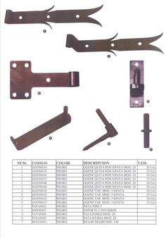 various types of tools are shown in this brochure