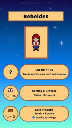 an image of a game screen with the words rebeldes on it and other items