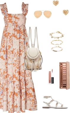 Polyvore Outfits 2023, Fancy Beach Outfit, Cute Modest Outfits, Maxi Dress Outfit, Twin Outfits, Casual Outfit Inspiration, Outfits 2023, Summer Fashion Outfits, Summer Look