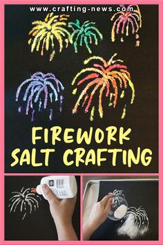 fireworks salt crafting is an easy activity for kids to do with the firework