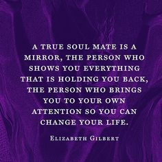 a purple background with a quote from elizabeth gibert on the subject of this image