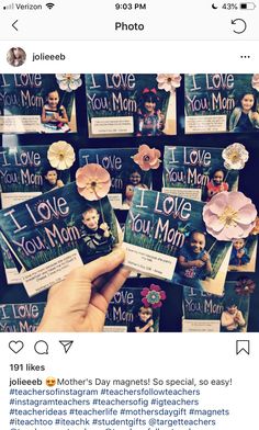 someone is holding up some books on their twitter account for the love you mom event