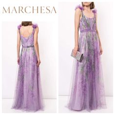 New With Tags. Sadly Too Big For Me! $750 Obo. Need To Sell So I Can Buy Another Dressing Asap! Luxury Summer Gown, Purple Gown For Summer Gala, Purple Summer Gala Gown, Summer Gala Purple Gown, Formal Dresses Long Lace, Gold Evening Dress, Marchesa Notte Dress, Marchesa Couture, Lilac Watercolor