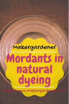 a yellow plate with the words morgans in natural dyeing on it and an image of