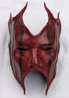 https://www.instagram.com/twmysterystar/Original  Handcrafted and unique leather masks  by www.mysterystar.co.uk This is a full size wearable mask. It is made to last and stage ready with a metal frame  incorporated.  It fits all adult heads . Ideal for theatre, bands, shows, movies and photo shoots. Any questions welcome. Handmade Red Masks And Prosthetics For Masquerade, Leather Masks, Dark Mask, Metal Mask, Theatre Masks, Costume Masks, Scary Halloween Costumes, Leather Mask, Skull Mask