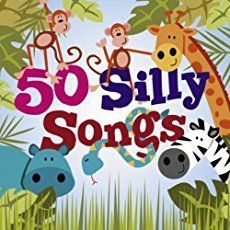 the cover of 50 silly songs for children with animals and giraffes on them