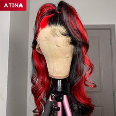 Made Method: Half Hand Tied Half Machine Made Lace Cap: 360 Lace Frontal Wig Cap Size: Medium 22"-22.5" | Small 21.5"-22"| Large 22.5"23" Hair Material: Virgin Human Hair Hair Style: Body Wave Hair Length: 8" | 10" | 12" | 14" | 16" | 18" | 20" | 22" | 24" | Hair Color: Black And Red Hair Density: 140% | 160% | 200% Hairline: Pre-plucked with Baby Hair Baby Hair: Around the perimeter Lace Color: Medium Brown Lace Material: Swiss Lace Free Gift: Elastic Band | Caps | Clips For customized order an Wigs Collection, Long Human Hair Wigs, Virgin Hair Wigs, Hair Tape, Short Human Hair Wigs, Makijaż Smokey Eye, Colored Wigs, Body Wave Wig, Lace Material