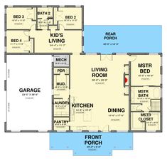 the floor plan for a two story house