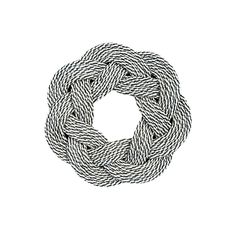 a black and white drawing of a rope