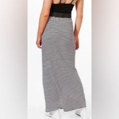 Brand New With Tags. Full On Style For Easy Wearing. Elastic Waist. The Skirt Is 40 Inches Long Grey Skirts, Grey Maxi Skirts, Grey Maxi, Striped Maxi Skirts, Knit Maxi Skirt, Black Maxi Skirt, Anthropologie Skirt, Long Maxi Skirts, Striped Maxi