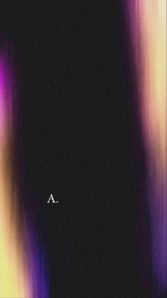 a blurry photo with the letter a on it's left side in black and purple