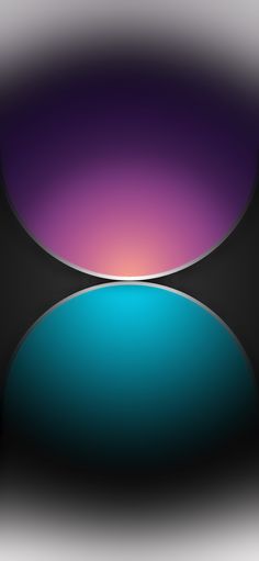 two blue and purple oval shapes on a black background