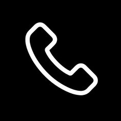 a white phone icon on a black background