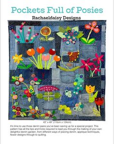 the back cover of pockets full of posies by rachadiay designs