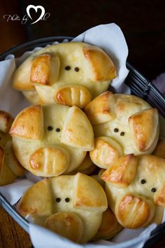 some bread shaped like pigs in a blanket