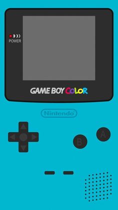 an old style game boy color is shown in this graphic art printable poster for the nintendo wii video game console