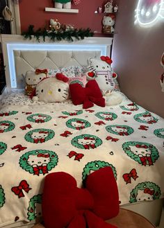 Hello kitty Christmas 🎀🎄 #hellokittycollection #hellokittyaddict #hellokittystuff #hellokittyandfriends #hellokittyroom #hellokittycore #hellokittycheck #cats #cutecat #cutecat #bedroom #bedsheets Hello Kitty Christmas Aesthetic, Hello Kitty Christmas Wallpaper, Hello Kitty Things, Bedroom Bedsheets, Hello Kitty Stuff, Christmas Hello Kitty, Hello Kitty Christmas Tree, Hello Kitty Room Decor, Hello Kitty Bedroom