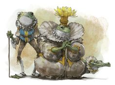 an image of two frogs dressed in costumes and holding canes with one frog sitting on top of the other