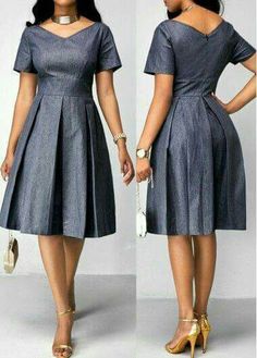 Coro Dress Styles Women, Teacher Dress, Fit And Flare Dresses, Flared Dresses, Soft Cotton Dress, Dresses Club, Grey Dresses, Fashion Dresses Online