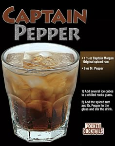 Captain Morgan Spiced Rum, Pocket Cocktails, Booze Drink, Bartender Drinks, Gentlemens Guide, Bride Quotes, Liquor Recipes, Party Drinks Alcohol, Cocktail Drinks Alcoholic