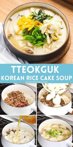 korean rice cake soup recipe with step by step instructions