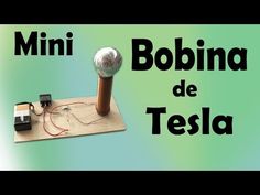 an electronic device is shown with the words bobina de teslaa in front of it