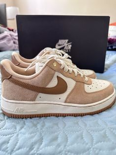 Authentic Nike Air Force 1 Low LXX Vachetta Tan Flax in original box Only wore twice, in great condition Brown Nike Shoes Women, Brown Air Force 1, Nike Air Force 1 Lxx, Brown Nike Shoes, Nike Air Force 1 Low, Air Force 1 Low, Nike Shoes Women, Nike Air Force 1, Air Force 1