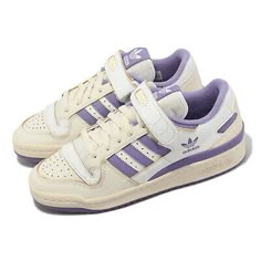 ad eBay - adidas Originals Forum 84 Low W Off White Purple Women Casual Shoes HQ4375 - Buy Now, click the link (eBay) Purple Adidas Shoes, Adidas Forum Low Women, Miraculous Outfits, Twee Style, Pastel Shoes, 80s Shoes, Adidas Forum Low, Adidas Forum, Women Casual Shoes