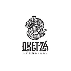 a black and white logo with the words oket - za tequila on it