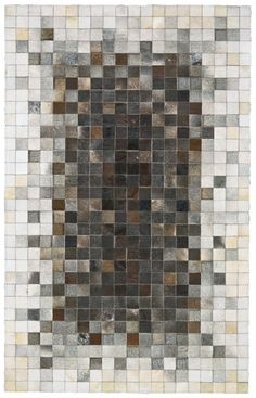 Estelle Mosaic Leather Cowhide Rug Simple Geometric Designs, Feizy Rugs, Patchwork Cowhide Rug, Animal Hide, The Wilds, Leather Rug, Patchwork Rugs, Black Area Rugs, Cow Hide Rug