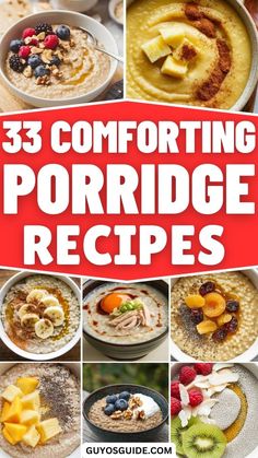 33 Comforting Porridge Recipes You Can Try Multigrain Porridge, Millet Recipes Breakfast, Porridge Ideas, Savory Porridge, Vegan Porridge, Millet Porridge, Porridge Bowl