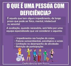 a poster with people standing in front of it and the words,'o que uma pesoa com deficicia?