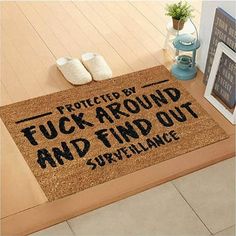 Funny Doormat Indoor Outdoor Home Front Porch Rugs Bedroom Entrance Patio Decoration Supplies Features: Door Mat Designs: welcome mat floor mats are the way to welcome people into your home. SIZE: Our front door outdoor mat features a low profile design. This rug under the door jamming when opening and closing the door. Measures 23.6" x 15.7" Interesting doormats are sized to fit every entrance. IDEAL CUSHION USES: custom pattern designs that look great in any house. The interior rug at the entr Custom Outdoor Mats, Rude Door Mats, Funny Door Mats Hilarious, Funny Outdoor Mats, Outside Home Decor Front Entrance, Funny Rugs Welcome Mats, Sarcastic Door Mats, Garden Bathroom Decor, Personalized Door Mat