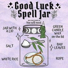 Good Luck Spell Jar, Luck Spell Jar, Good Luck Spell, Luck Spell