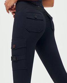 High Stretch Functional Pants With Pockets, Functional High Stretch Pants With Pockets, Sporty High Stretch Pants With Pockets, Black Activewear With Pockets For Work, High Stretch Gym Pants With Pockets, Black Athleisure Activewear For Work, Black Pants With Functional Pockets, Black Functional Sports Cargo Pants, Black Functional Cargo Pants For Sports