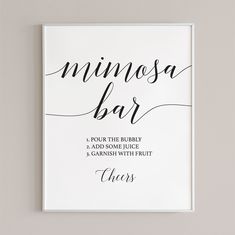 a white framed poster with the words minnesota bar on it