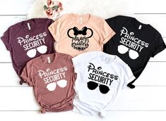 Disney Princess Shirt, Disney Princess Security Shirt, Mickey Dad Shirts Disney Princess Shirts For Family, Family Of 6 Disney Shirts, Princess Mom Shirt, Family Of 3 Disney Shirts, Princess Disney Shirts, Disney World Matching Shirts Family, Disney Mom Shirt Ideas, Disney Princess Family Shirts, Princess Security Shirt Disney