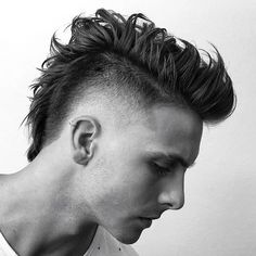 White Boy Haircuts, Short Hair Mohawk, Long Mohawk, Mohawk For Men, Mohawk Hairstyles Men, Mohawk Styles, Tapered Haircut