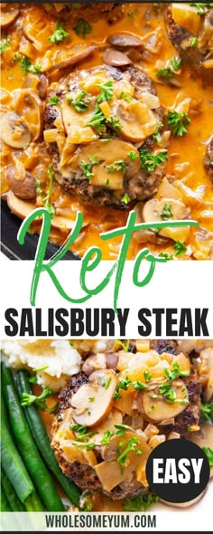 Keto Salisbury Steak Recipe Cube Steak Recipes Low Carb, Keto Cube Steak, Keto Swiss Steak Recipes, Keto Cube Steak Recipes Easy, Minute Steak Recipes Crockpot Keto, Keto Swiss Steak, Keto Minute Steak Recipes, Keto Cubed Steak Recipes, Salsberry Steak Recipe Easy Crockpot