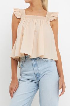 Looking for something special to wear on those balmy summer days? Check out our Ruffle Detail Top! This cute top is perfect for showing off your feminine side, and the ruffle detail adds a touch of whimsy. Made from lightweight fabric, it's ideal for keeping you cool and comfortable in the heat. Whether you pair it with shorts or a skirt, this top is sure to be a summer favorite. Square neckline Ruffle at shoulder Shirring detail Shell: 100% Cotton JJ912T Height 5'8"(173cm) / Bust 32"(81cm) / Wa Summer Style Guide, English Factory, Casual Party Dresses, Maxi Dress Sale, Pink Maxi, Fashion Night, Pink Maxi Dress, Pink Outfits, Cute Top